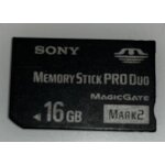 Carte mémoire sony memory stick pro duo mark 2 16go noire Carte mémoire sony memory stick pro duo mark 2 16go noire