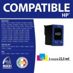 Cartouches compatible hp no22 3 couleurs pour imprimantes hp