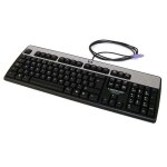 Clavier azerty noir argent ps / 2 hp kb - 0316 434820 - 032 pc keyboard 104 touches