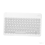 Clavier bluetooth rechargeable universel mince pour smartphones blanche