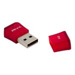 Cle usb 2. 0 pny micro sleek attach� 8go rouge