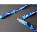 Cl� usb automobile dacia salon de paris 2012 avec tour du cou