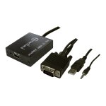 Connectland - adaptateur vid�o - hd - 15 (vga), mini - phone stereo 3. 5 mm, usb (alimentation uniquement) ...