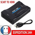 Convertisseur pritel - hdmi - adaptateur scart vers hdmi 1080p hd