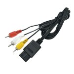 Cordon audio et vid�o pour nintendo 64, c�ble av vers rca pour nintendo gamecube n64 snes