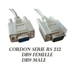 Cordon série rs232 male - femelle / prises db9 Cordon série rs232 male - femelle / prises db9