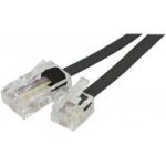 Cordon t�l�phonique rj11 vers rj45 noir - 5. 00m