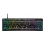 Corsair k55 core rgb - clavier - 100% - full size - r�tro�clair� - usb - qwerty - us - noir