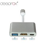 Deepfox - adaptateur hub usb type - c vers hdmi 4k / usb 3. 0 pour macbook pro avec alimentation usb ...