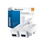 Devolo dlan 550 duo + - starter kit - adaptateur cpl - homeplug av (hpav) - branchement mural