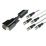Digitus cble adaptateur vga hd15 5x bnc m / m. 5coax. ferrite noir 2 m