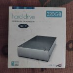 Disque dur lacie 320 go hard drive, design by f. a. porsche
