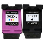 Doree compatible hp 302 xl cartouche d'encre pour hp deskjet 3630 3632 2134 2132 3633 1110 2130 3634 ...