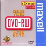 Dvd - rw maxell 4. 7gb - 120 min 1 - 2x