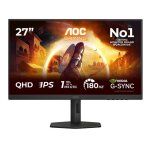 Ecran pc aoc g4 q27g4xd 27  2560 x 1440 quad hd led noir et rouge