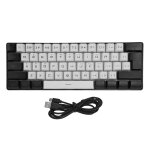 G61 mini clavier rgb led rtro - clairage 61 touches ergonomique mcanique sensation filaire clavier ...