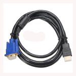 Hdtv 1. 8m hdmi male a connecteur vga cable pc cable adaptateur tv noir