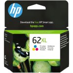 Hp 62xl (c2p07ae) cartouche d'encre 3 couleurs cyan, magenta et jaune originale grande capacit�