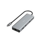 Hub usb - c, multiport, 9 ports, 4 usb - a, 2 usb - c, 2 hdmi?, lan / ether.