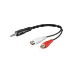Ineck� c�ble 2 rca femelle - jack 3. 5mm st�r�o male