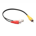 Jack m�le rca � deux rca femme connecteur audio video av c�ble d'adaptateur av