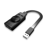 Jeu d'ordinateur carte son externe usb carte son stro micro haut - parleur casque audio jack 3. 5mm ...
