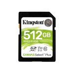 Kingston canvas select plus - carte m�moire flash - 512 go - video class v30 / uhs - i u3 / class10 - ...