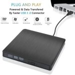 Lecteur cd / dvd externe, usb 3. 0 graveur dvd externe cd enregistreur portable rw / rom mince rom transmissio ...