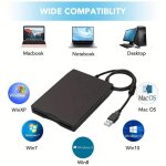 Lecteur de disquette externe usb fdd 1, 44 mb 3, 5 pouces 8, 89 cm, plug&play