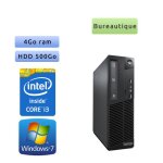 Lenovo thinkcenter m72e sff - windows 7 - i3 4go 500go - port serie - poste bureautique faible encombrement ...