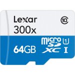 Lexar lsdmi64gbbnl300 mémoire flash 64 go microsdxc classe 10 Lexar lsdmi64gbbnl300 mémoire flash 64 go microsdxc classe 10