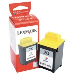 Lexmark cartridge no. 20 - couleur (cyan, magenta, jaune) - original - cartouche d'encre - pour lexmark ...