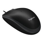 Logitech b100 - souris - droitiers et gauchers - optique - 3 boutons - filaire - usb - noir