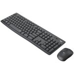 Logitech mk295 silent - ensemble clavier et souris - sans fil - 2. 4 ghz - pan nordic - graphite