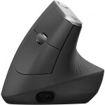 Logitech mx vertical - souris verticale - ergonomique - optique - 6 boutons - sans fil, filaire - bluetooth, ...