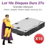 Lot de 10 disques durs 3. 5  2to sata western digital hitachi samsung seagate