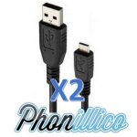 Lot de 2 cables usb chargeur wiko stairway