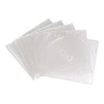 Lot de 5 boitiers pour cd - dvd version slim (transparents)
