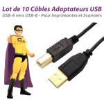 Lot x10 cbles usb 2. 0 usb - a usb - b 1. 80m imprimante scanner 453030300170r05 neuf
