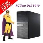 Lot x10 pc dell optiplex 3010 mt g2020 ram 4go disque 250go hdmi windows 10 wifi