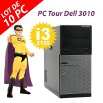 Lot x10 pc dell optiplex 3010 mt i3 - 2120 ram 4go disque 250go hdmi windows 10