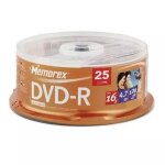 Memorex - 25 x dvd + r - 4. 7 go (120 minutes) 16x - surface imprimable par jet d'encre - spindle Memorex - 25 x dvd + r - 4. 7 go (120 minutes) 16x - surface imprimable par jet d'encre - spindle