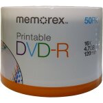 Memorex - 50 x dvd - r - 4. 7 go (120 minutes) 16x - blanc - surface imprimable - spindle Memorex - 50 x dvd - r - 4. 7 go (120 minutes) 16x - blanc - surface imprimable - spindle