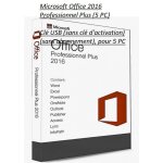 Microsoft office 2016 professionnel plus (5 pc) cl usb (sans cl d'activation) (sans abonnement), pour ...