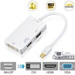 Mini dp displayport 1. 2 vers dvi vga hdmi 4 k * 2 k thunderbolt entr�e adaptateur pour apple macbook ...