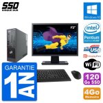 Mini pc fujitsu c720 sff ecran 19  intel g3220 ram 4go ssd 120go windows 10 wifi
