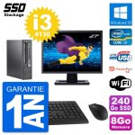 Mini pc hp 800 g1 usdt ecran 27  intel i3 - 4130 ram 8go ssd 240go windows 10 wifi