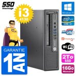 Mini pc hp elitedesk 800 g1 usdt core i3 - 4130 ram 16go ssd 2to windows 10 wifi