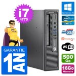Mini pc hp elitedesk 800 g1 usdt i7 - 4770 ram 16go disque 500go windows 10 wifi