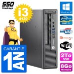 Mini pc hp elitedesk 800 g1 usdt intel i3 - 4130 ram 8go ssd 2to windows 10 wifi